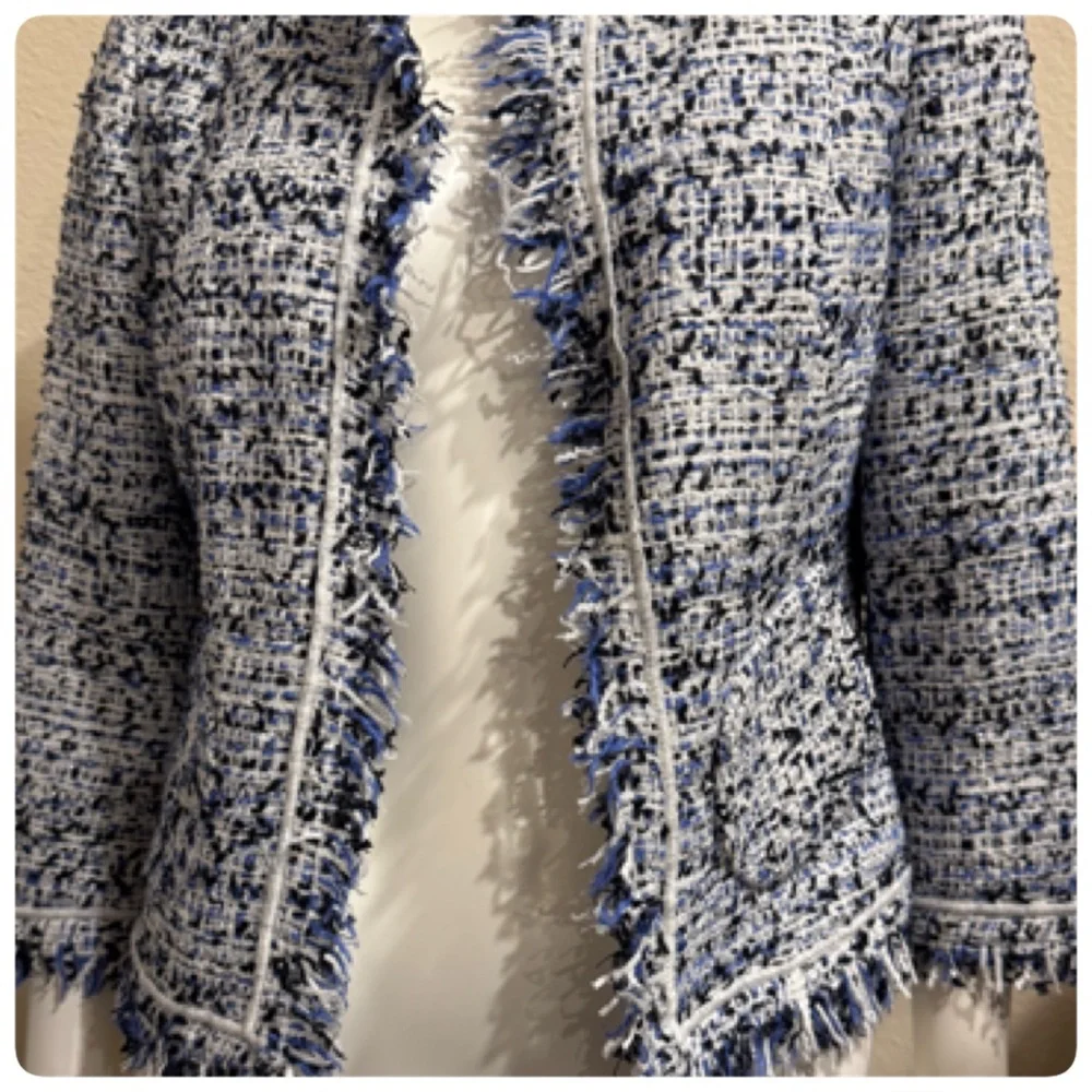 W BY WORTH TWEED BLAZER SIZE 4 - Picture 14 of 16